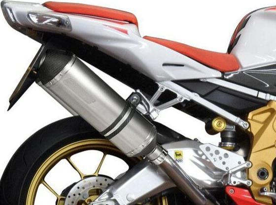 Delkevic, DELKEVIC Aprilia RSV 1000 R / Tuono V2 Slip-on Exhaust 13.5" Titanium X-Oval