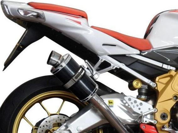 Delkevic, DELKEVIC Aprilia RSV 1000 R / Tuono V2 Slip-on Exhaust DS70 9" Carbon