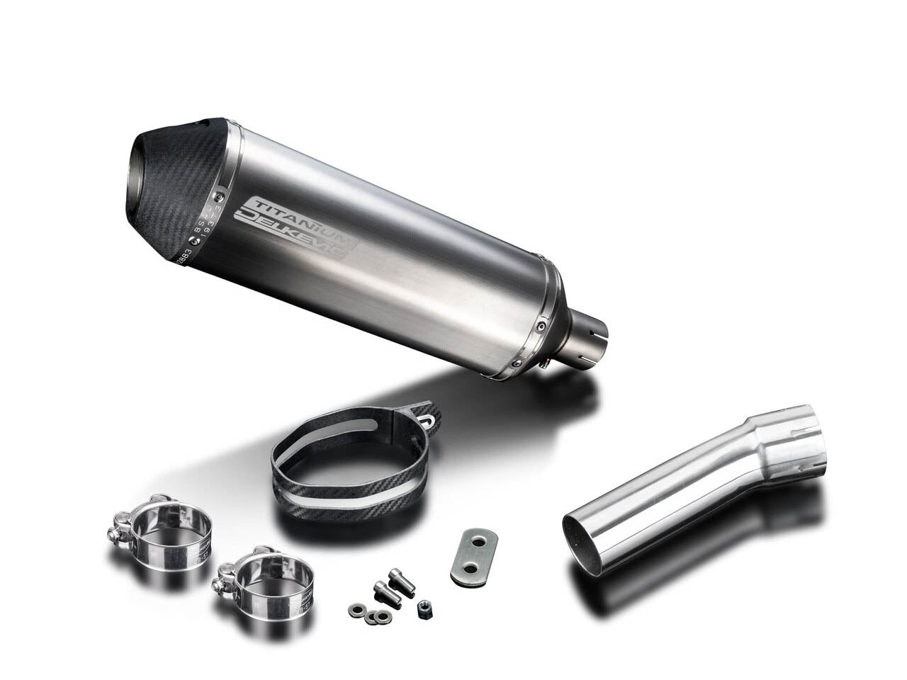 Delkevic, DELKEVIC BMW F650GS / F700GS / F800GS Slip-on Exhaust 13.5" Titanium X-Oval