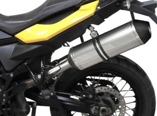 Delkevic, DELKEVIC BMW F650GS / F700GS / F800GS Slip-on Exhaust 13.5" Titanium X-Oval