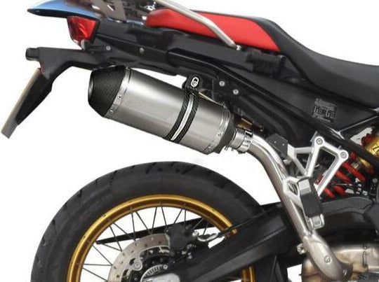 Delkevic, DELKEVIC BMW F750GS / F850GS Slip-on Exhaust 10" X-Oval Titanium