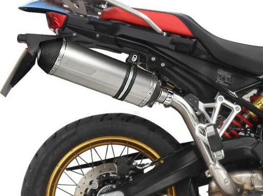 Delkevic, DELKEVIC BMW F750GS / F850GS Slip-on Exhaust 13.5" X-Oval Titanium