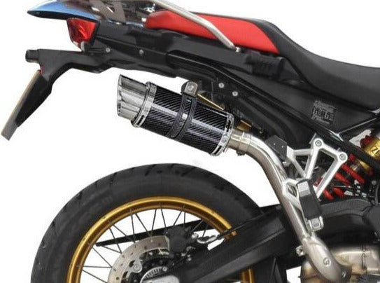 Delkevic, DELKEVIC BMW F750GS / F850GS Slip-on Exhaust Mini 8" Carbon