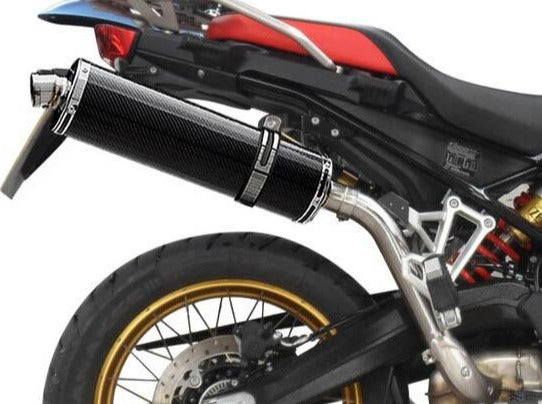 Delkevic, DELKEVIC BMW F750GS / F850GS Slip-on Exhaust Stubby 18" Carbon