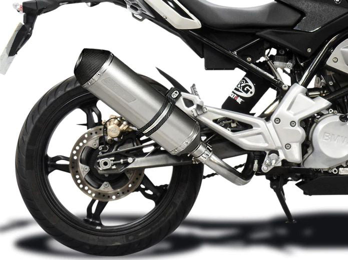 Delkevic, DELKEVIC BMW G310R (16/19) Full Exhaust System 13.5" X-Oval Titanium