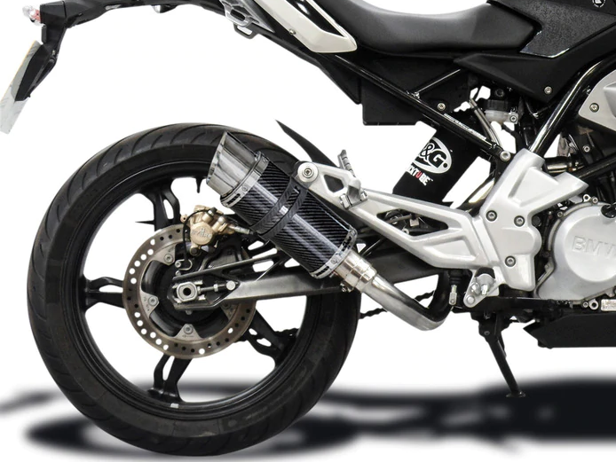 Delkevic, DELKEVIC BMW G310R (16/19) Full Exhaust System Mini 8" Carbon