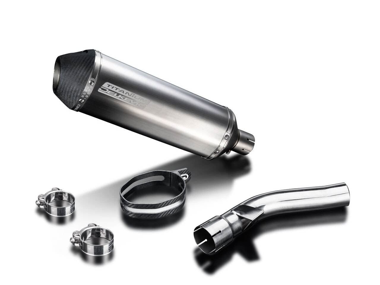 Delkevic, DELKEVIC BMW R1200R (06/10) Slip-on Exhaust 13.5" Titanium X-Oval