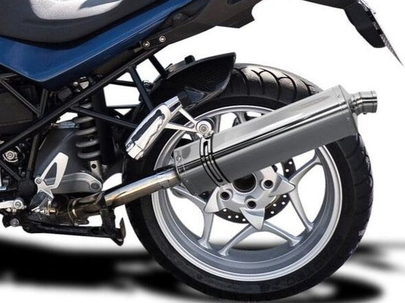 Delkevic, DELKEVIC BMW R1200R (06/10) Slip-on Exhaust Stubby 17" Tri-Oval