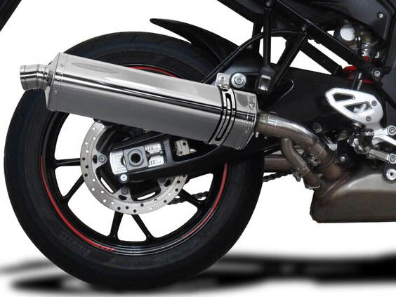 Delkevic, DELKEVIC BMW S1000XR (15/19) Slip-on Exhaust Stubby 17" Tri-Oval