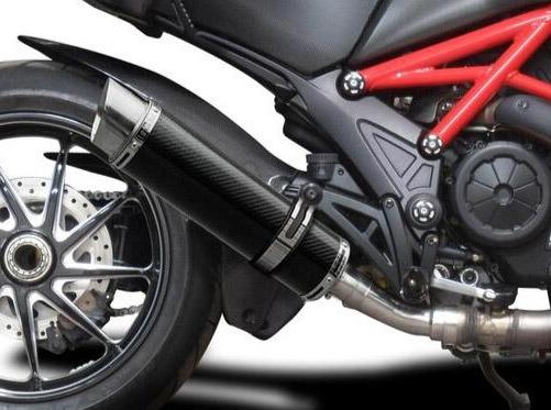 Delkevic, DELKEVIC Ducati Diavel 1200 Slip-on Exhaust DL10 14" Carbon