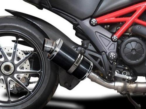 Delkevic, DELKEVIC Ducati Diavel 1200 Slip-on Exhaust DS70 9" Carbon