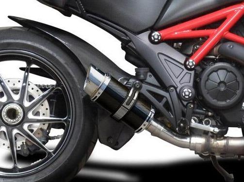 Delkevic, DELKEVIC Ducati Diavel 1200 Slip-on Exhaust Mini 8" Carbon