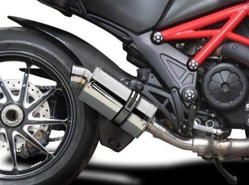 Delkevic, DELKEVIC Ducati Diavel 1200 Slip-on Exhaust SS70 9"