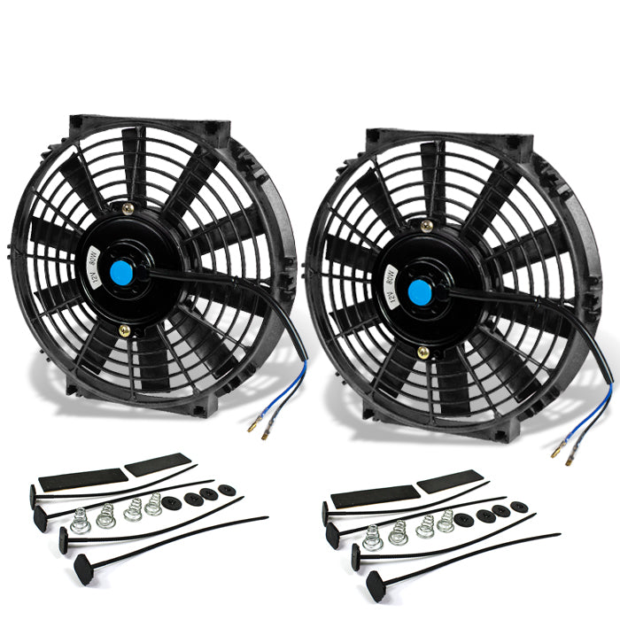 CAAP, Pair Universal 10" Radiator Cooling Fan + Mounting Kit