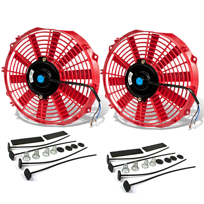 CAAP, Pair Universal 12" Radiator Cooling Fan + Mounting Kit