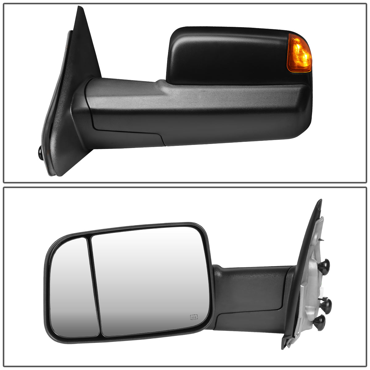 CAAP, Powered Heated Towing Mirrors (Pair)02-08 Dodge Ram 1500, 03-09 Ram 2500 3500