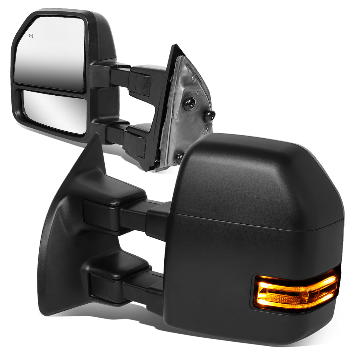 CAAP, Powered Heated Towing Mirrors (Pair)08-16 Ford F250 F350 F450 F550 Super Duty