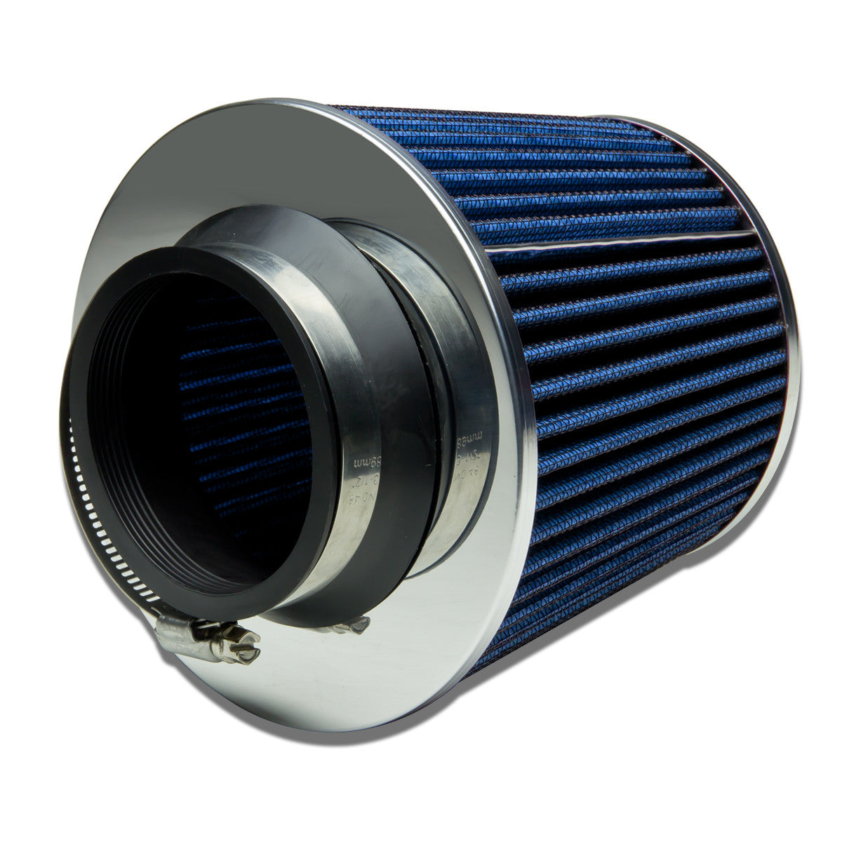 J2 Engineering, Universal 2.5 in. Inlet Cotton Gauze Cold Air Intake Cone Filter w/Clamp