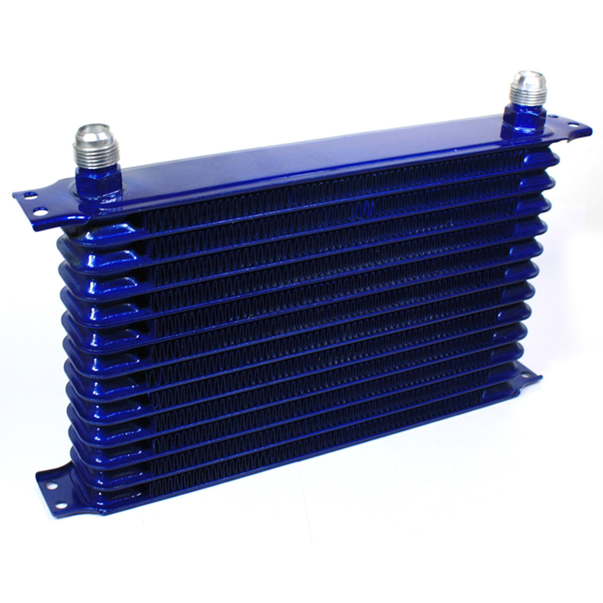 CAAP, Universal AN10 Inlet 13-Row Aluminum Engine Oil Cooler - 13.5" x 8.75" x 2" - Blue