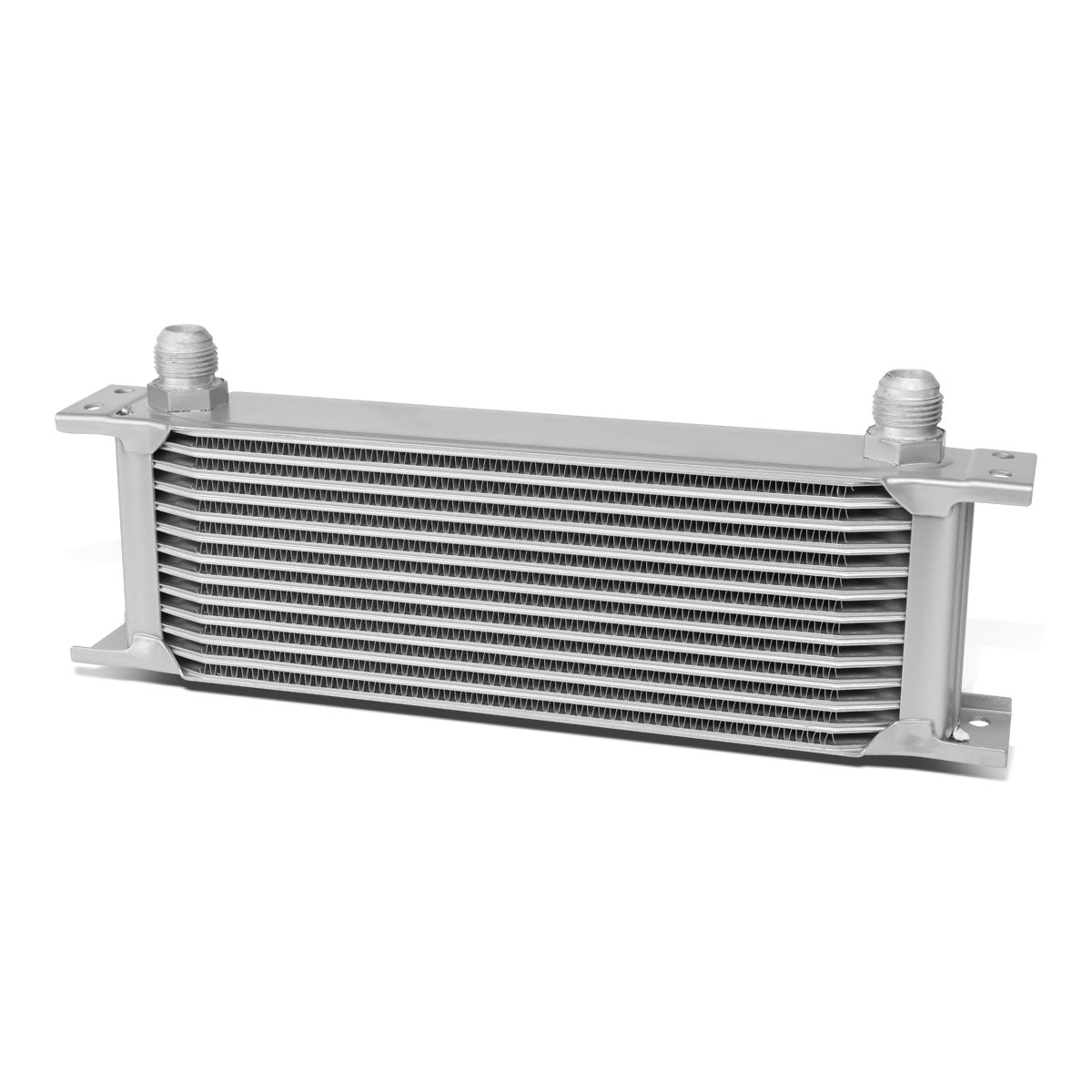 CAAP, Universal AN10 Inlet 13-Row Aluminum Engine Oil Cooler - 13.5" x 8.75" x 2" - Silver