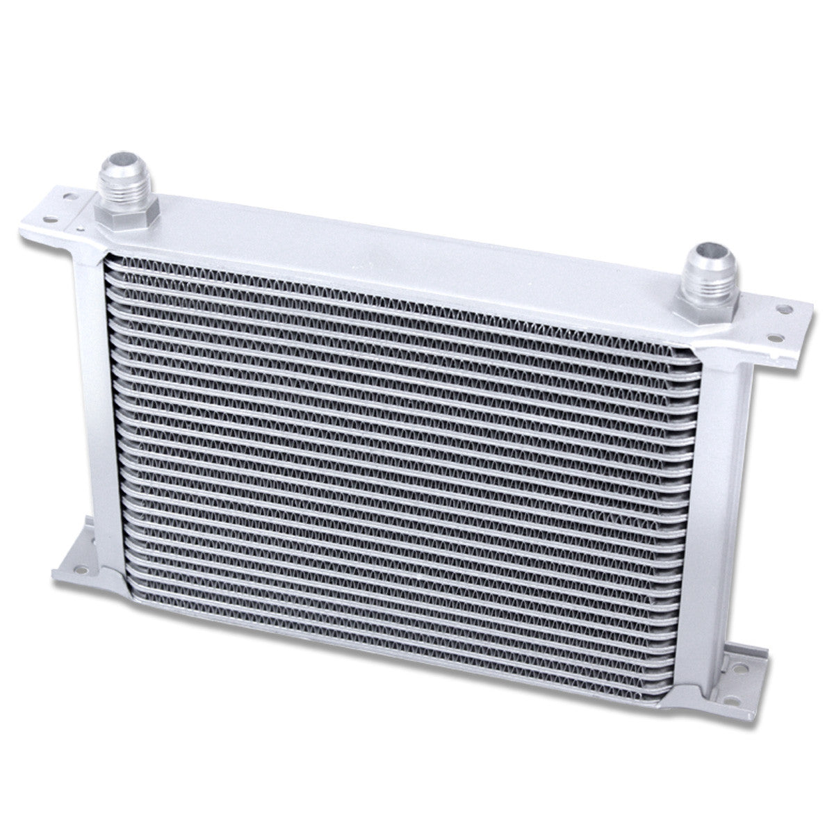 CAAP, Universal AN10 Inlet 25-Row Aluminum Engine Oil Cooler - 13" x 8.5" x 2" - Silver