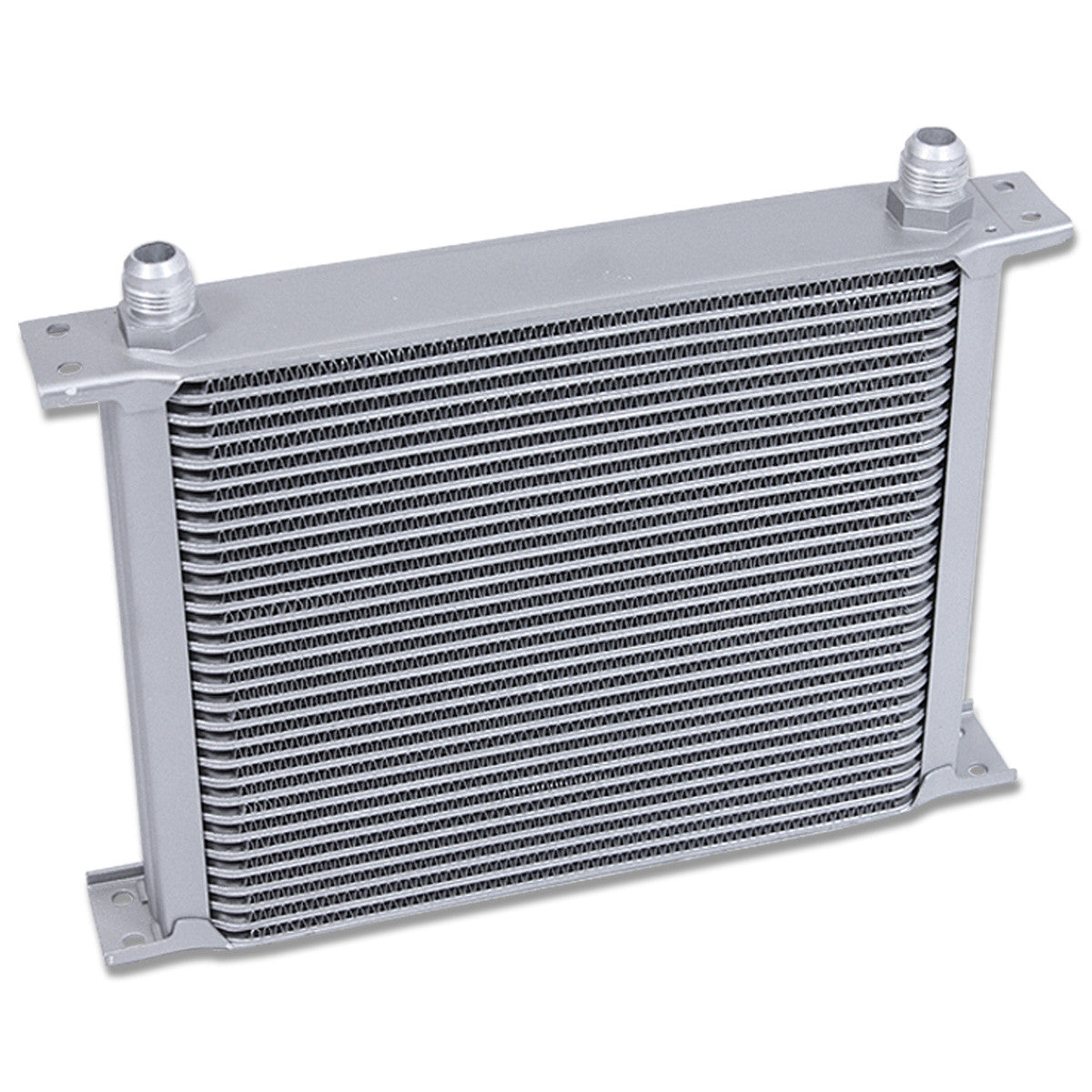 CAAP, Universal AN10 Inlet 30-Row Aluminum Engine Oil Cooler - 13" x 10.5" x 2" - Silver